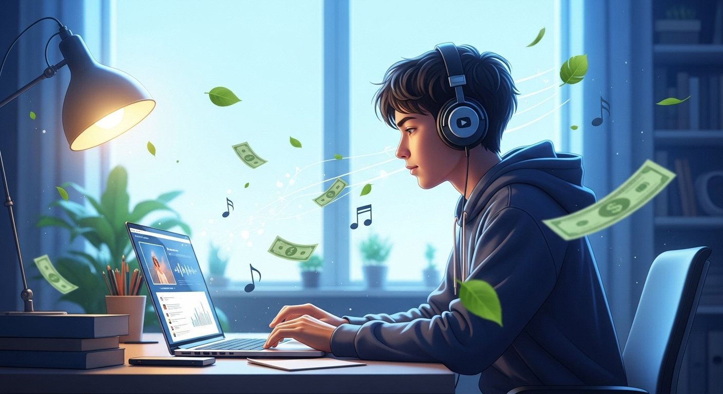 Como ganhar dinheiro com música relaxante no YouTube
